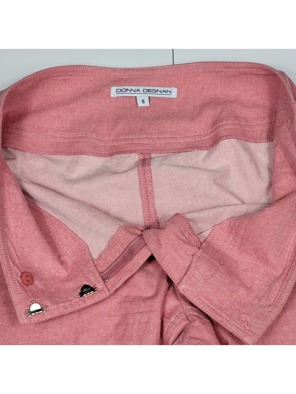 Y2K Donna Degnan Pink Cropped Pants Sz 8 Office Siren Capris